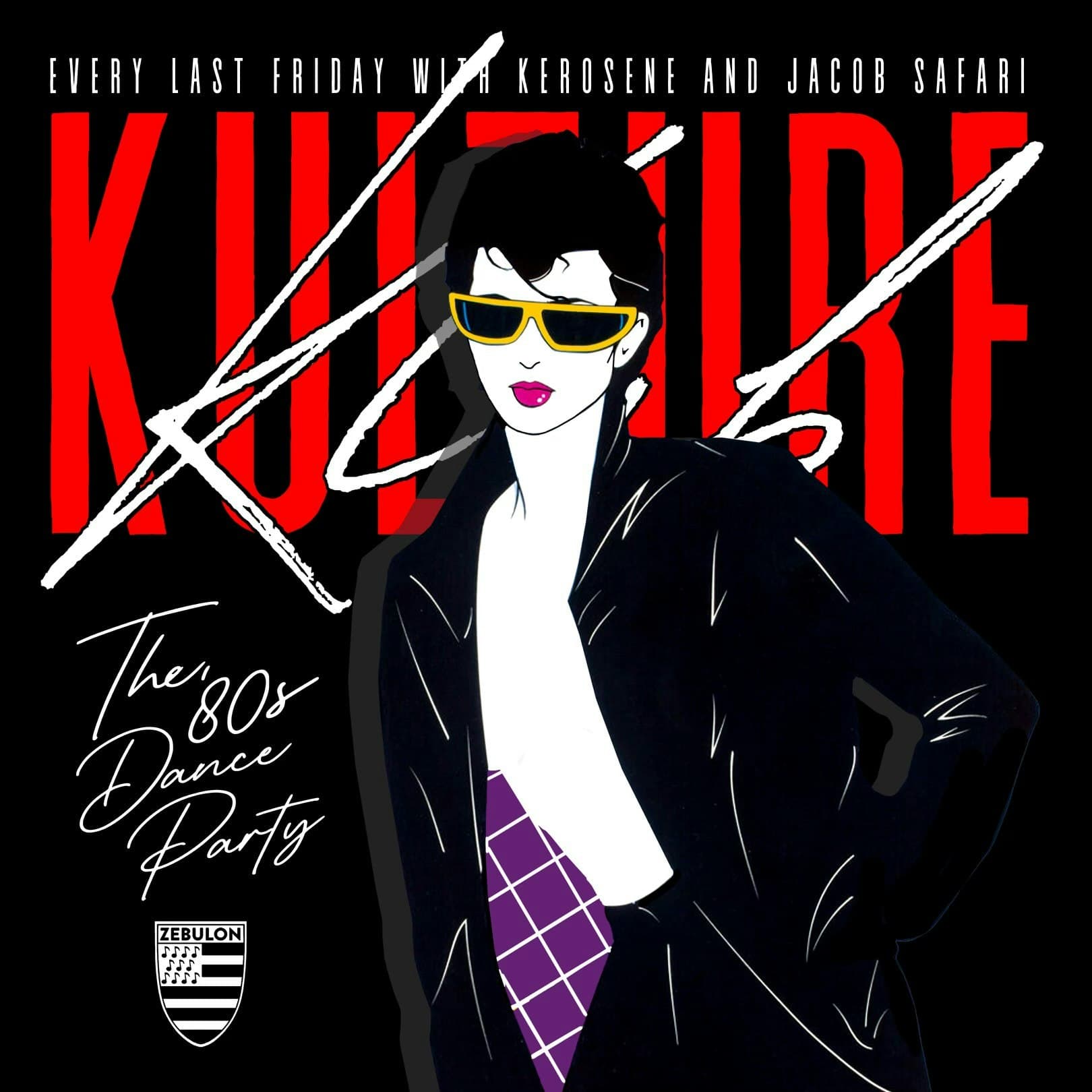 Official event artwork for Kulture Klub - The '80s Dance Party
