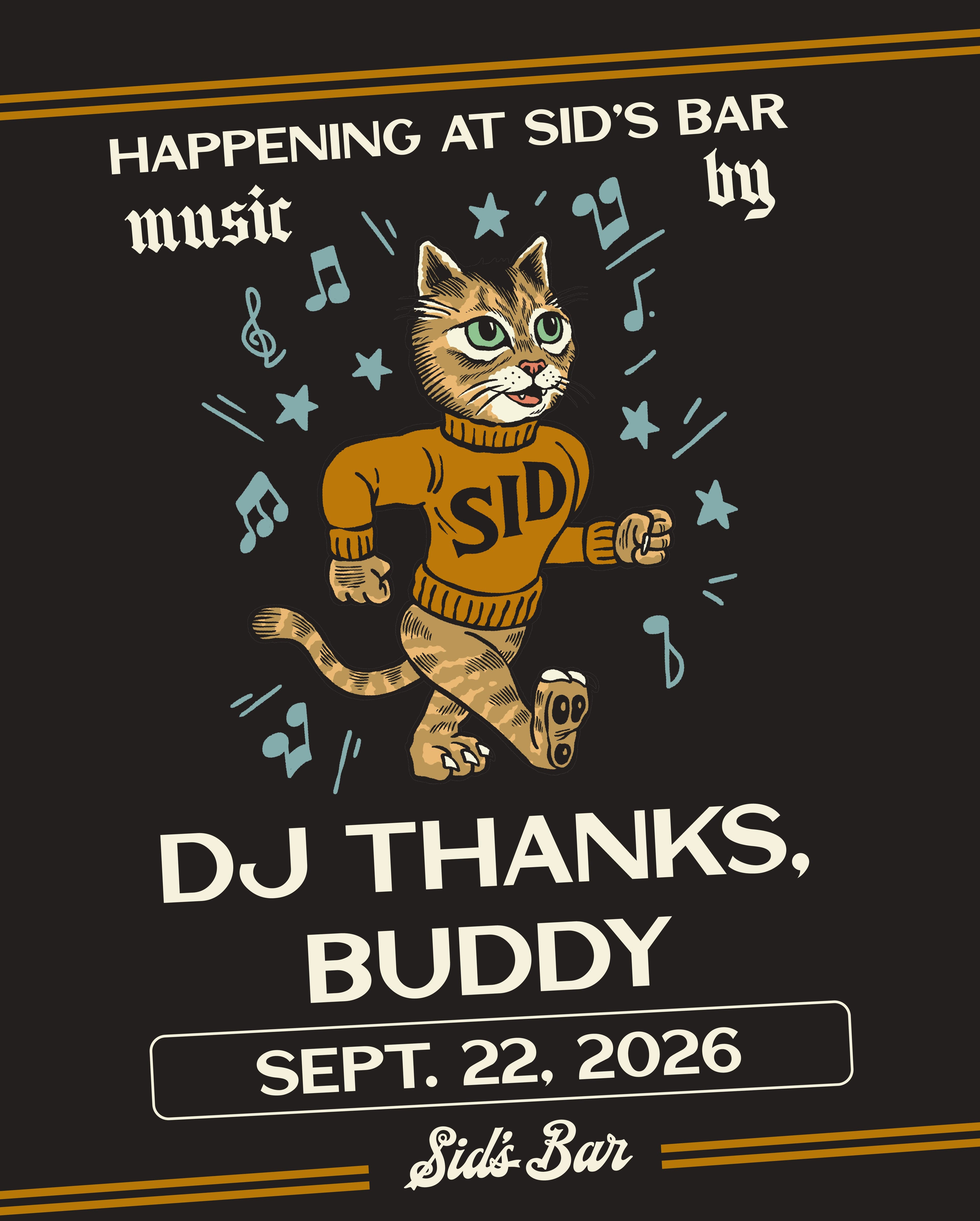 Official event artwork for DJ Thanks, Buddy