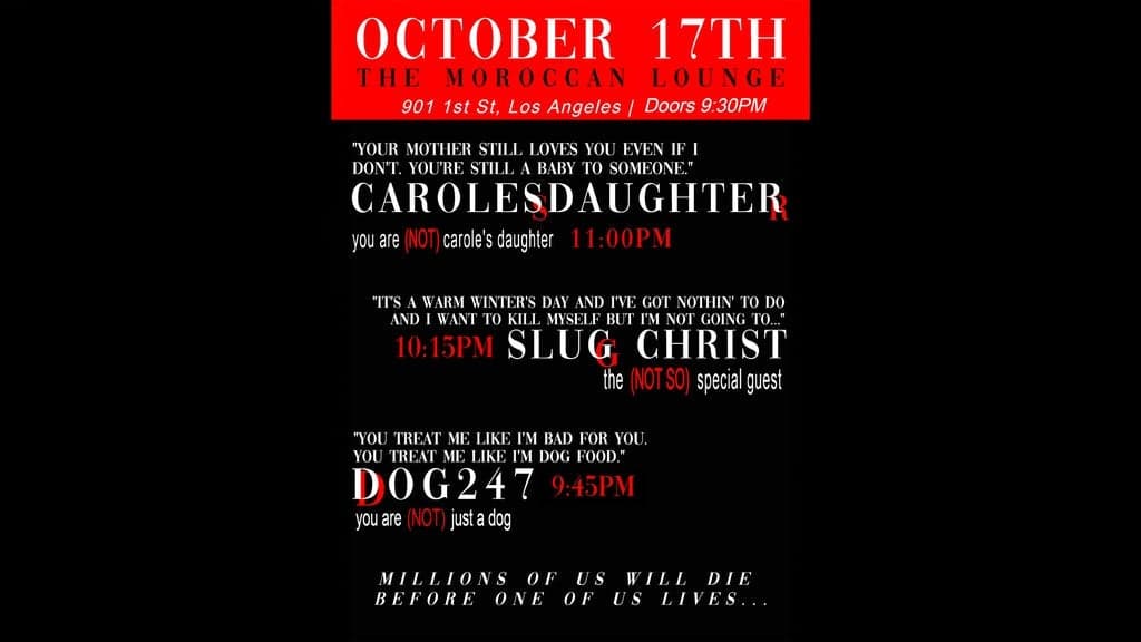Official event artwork for carolesdaughter