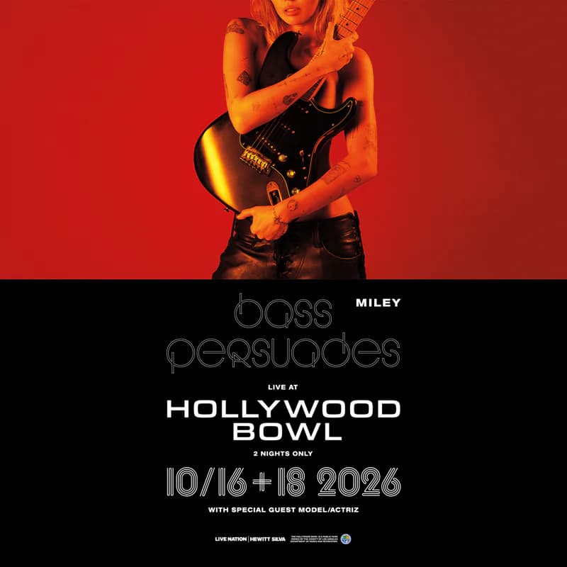 Official event artwork for MILEY: BASS PERSUADES
