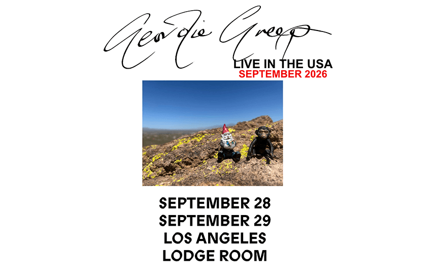 Official event artwork for An evening with Geordie Greep