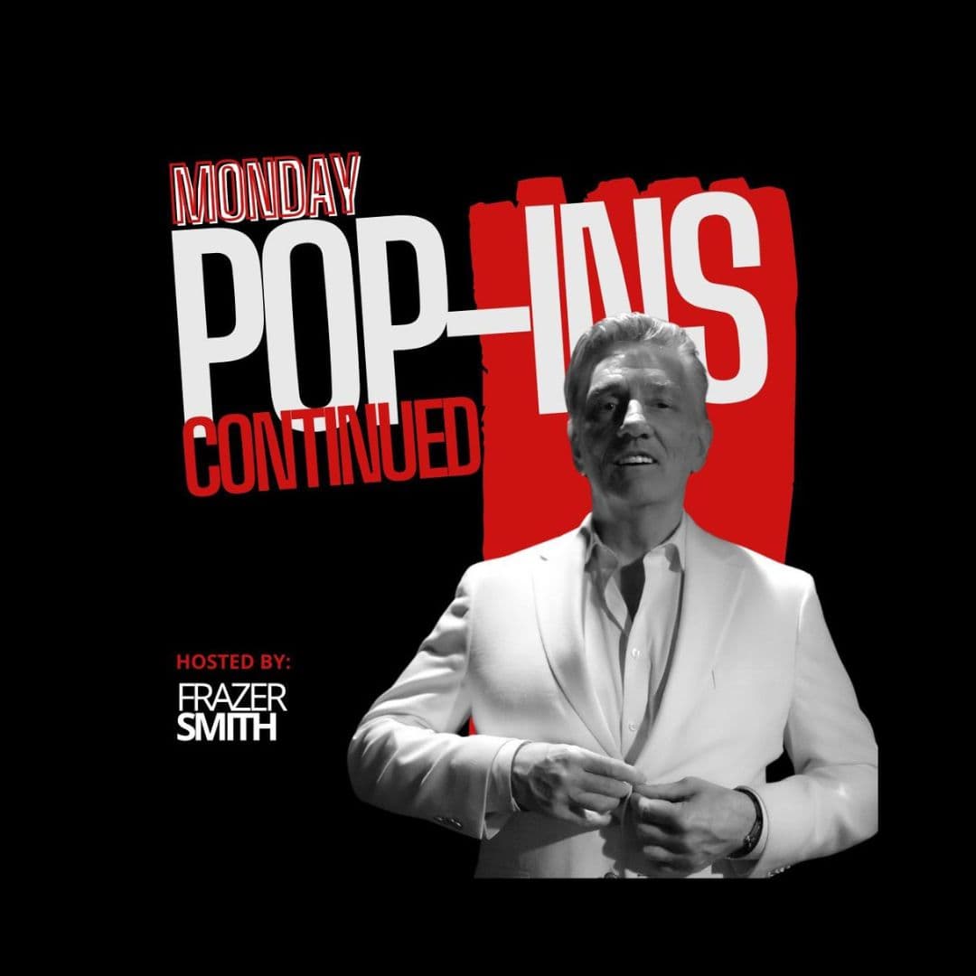 Official event artwork for Potluck: Pop-Ins Continued! Hosted by Frazer Smith