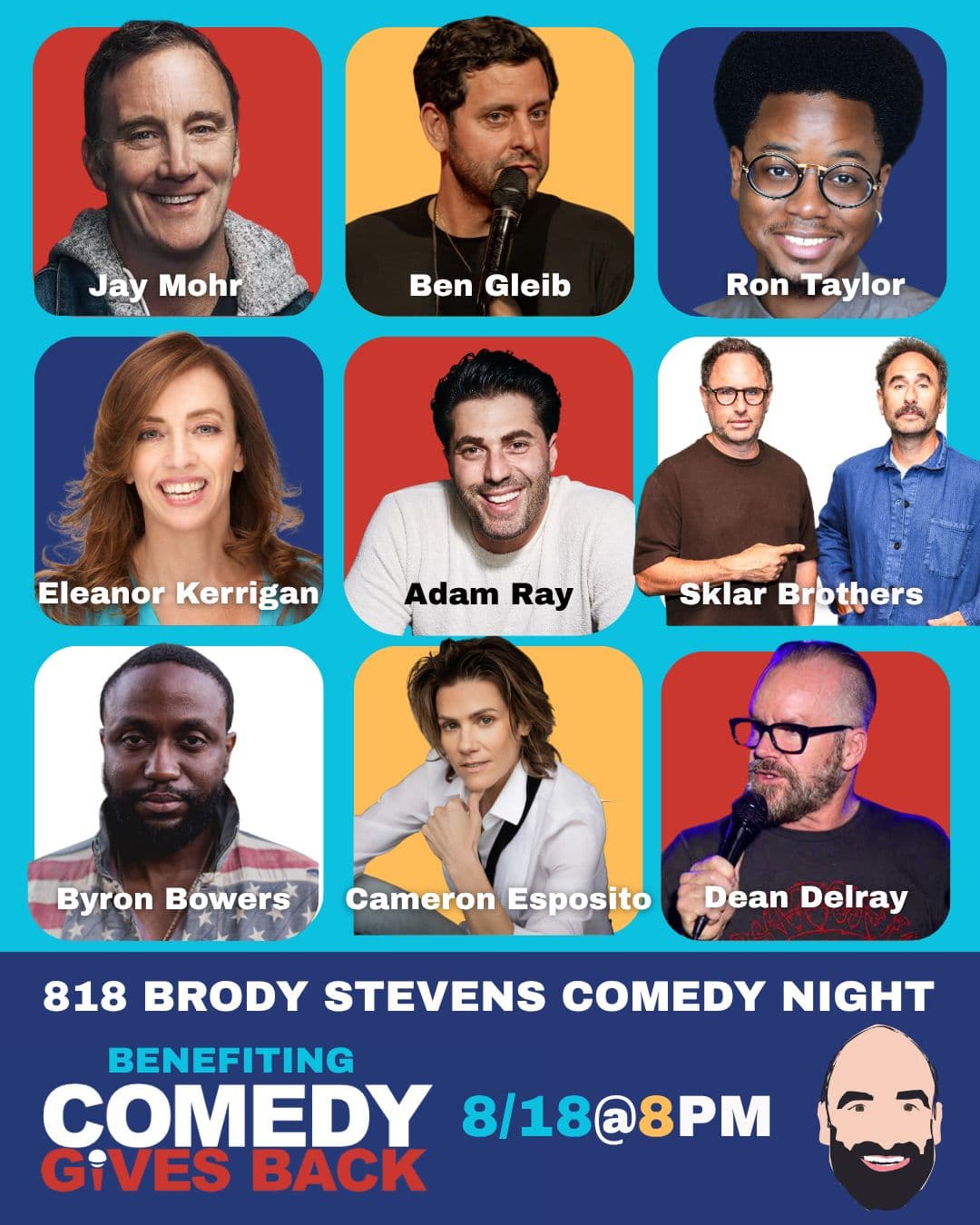 Official event artwork for 818 Benefit: Brody Stevens' Festival of Friendship